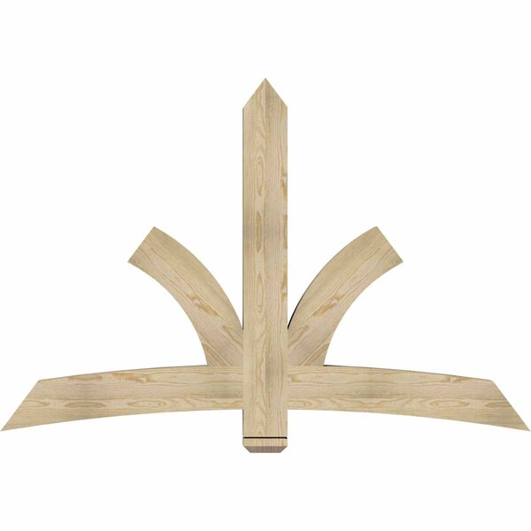 Ekena Millwork Davenport Rough Sawn Timber Gable Bracket, Douglas Fir, 72"W x 48"H x 4"D x 6"F, 16/12 Pitch GBW072X48X0406DAV00RDF - main
